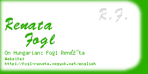renata fogl business card